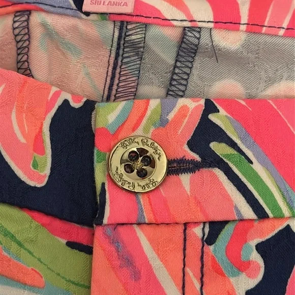 Lilly Pulitzer Kelly Ankle Pants in Resort Navy Banana Flambe Women’s Sz 8 - Picture 11 of 12
